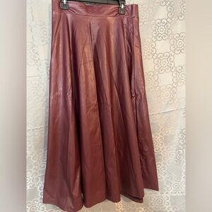 Zeagoo Burgundy Maxi Skirt